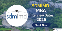 SDMIMD MBA Interview Dates 2026 Released